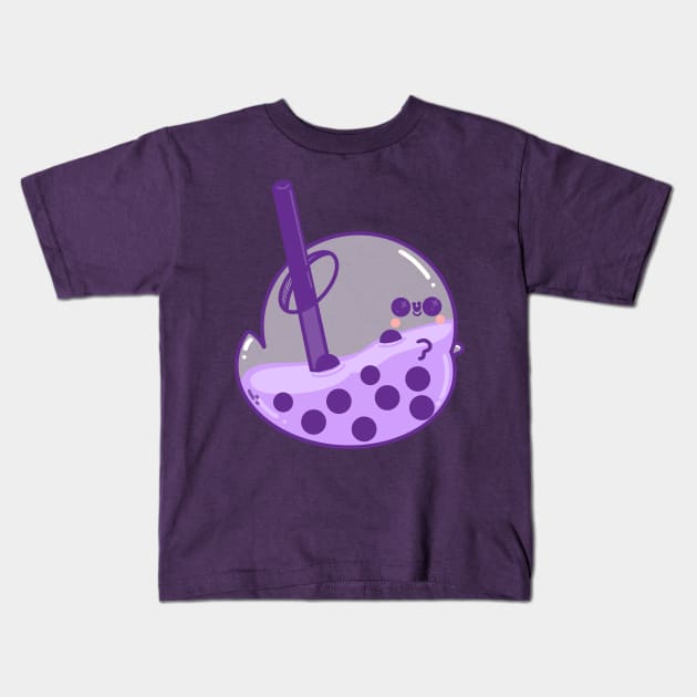 Purple Ghostea Kids T-Shirt by Fluffymafi